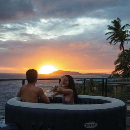 Spa Gonflable Bleu Marine - 4 places - Couverture thermique incluse