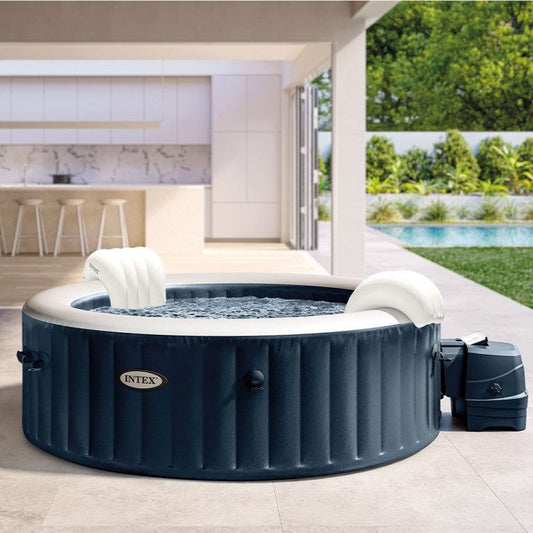 Spa Gonflable Bleu Marine - 6 places - Couverture thermique incluse