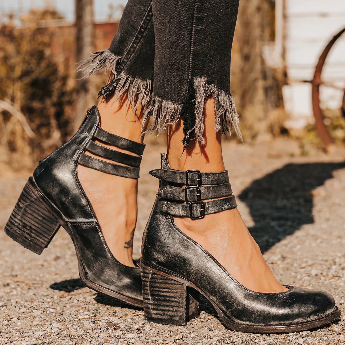 Camélia - Chaussures à talons vintage
