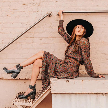 Camélia - Chaussures à talons vintage