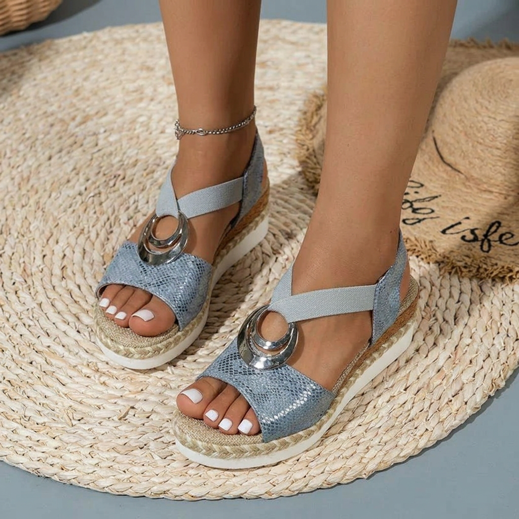 Julie - Sandales Ergonomiques à Talon Compensé