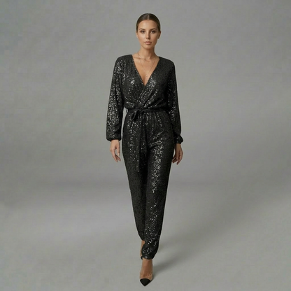 Sylvie - Combinaison à manches longues à paillettes